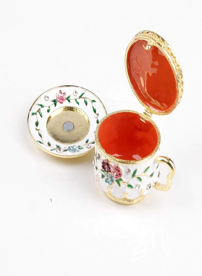 SEVENBEES Coffee Cup Figurine Collectibles Hinged Jewelry Box Trinket Boxes - Image 5